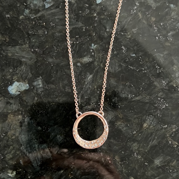 Alexis Bittar Rose Gold necklace with stones, adjustable chain. - Picture 3 of 11